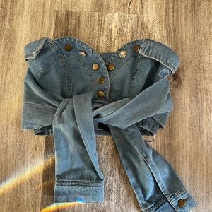 Denim Blue Women's Crop Top